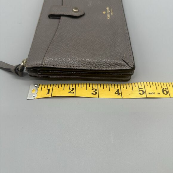Kate Spade Jackson Crossbody Bag Gray Pebbled Leather Wallet Clutch NO STRAP - Picture 11 of 11